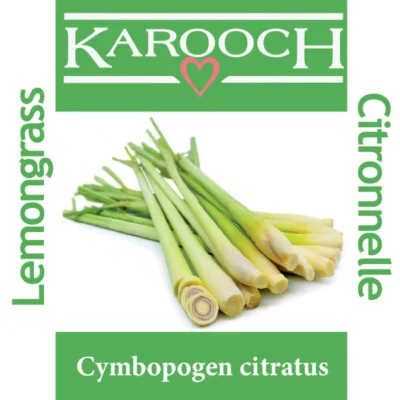 Karooch Lemongrass Essential Oil 10mL label