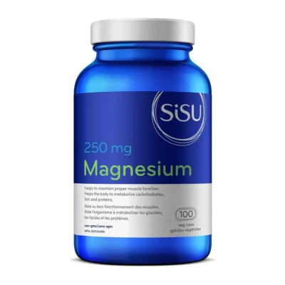 Sisu Magnesium 250mg 100 Veggie Caps label