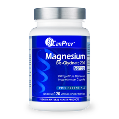 Can Prev Magnesium BisGlycinate 200 Gentle (120 Veggie Caps) label