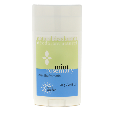 Earth Science Natural Deodorant Mint Rosemary 70g label