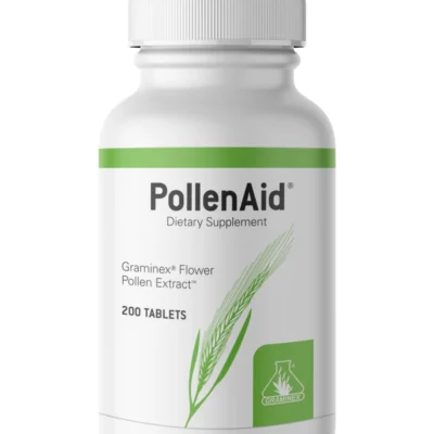 PollenAid 200 Tablets label