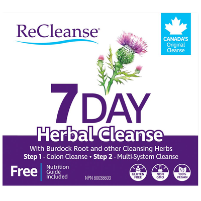 Prairie Naturals ReCleanse 7-Day Herbal Cleanse Kit label