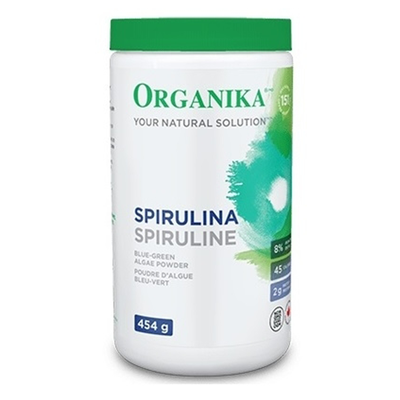 Organika Spirulina Powder 454g label