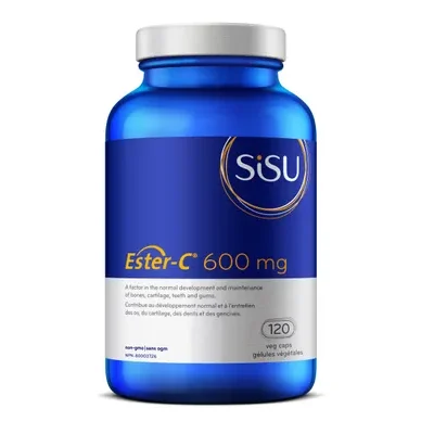 Sisu Ester-C 600mg 120 Veggie Caps label