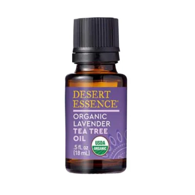 Desert Essence Organic Lavender Tea Tree Oil 18mL label