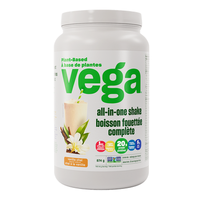 Vega All In One Shake Vanilla Chai 874g label