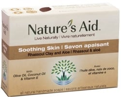 Nature's Aid Soothing Skin Soap Bar - Rhassoul Clay and Aloe (100g)