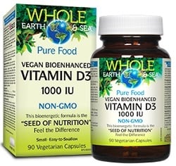 Vegan Bioenhanced Vitamin D3 (90 Vcap) Whole Earth and Sea