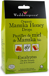 Wedderspoon Manuka Honey Drops Eucalyptus and Bee Propolis 120g