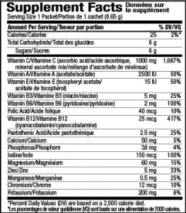 Ener-C Vitamin C Supplement facts