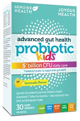 Advanced Gut Health Probiotic for Kids lemonade 30 Chewable Tabs
