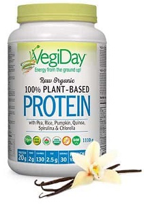 VegiDay Raw Organic Plant-Based Protein French Vanilla 972g