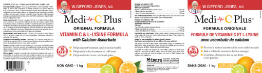 Medi~C Plus with Calcium Powder, Citrus label