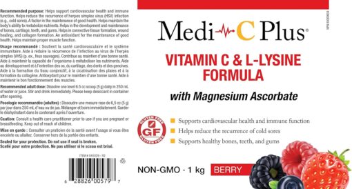 with Magnesium Powder Berry Label English