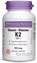 Vitamin K2 100mcg (60 Caps) - Preferred Nutrition