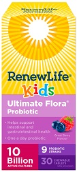 Renew Life Ultimate Flora Kids Probiotic 10 Billion Active Cultures(30cap)