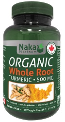 Platinum Organic Whole Root Turmeric 120 vcaps - Naka