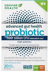 Advanced Gut Health Probiotic High Potency 100 Billion CFUs (30 Cap)