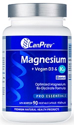 Magnesium Bone + Vegan D3 & MK-7 K2 (90 vcap) CanPrev