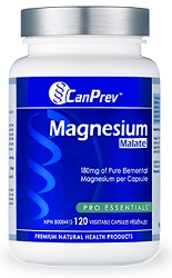Magnesium Malate 180mg (120 Vegetable Capsules) CanPrev