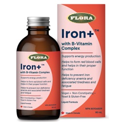 Iron+ with B-Vitamin Complex 80ml -Flora