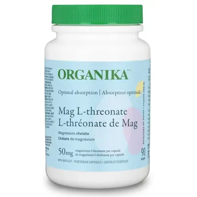 Organika Magnesium L-Threonate 90 Veggie Caps label