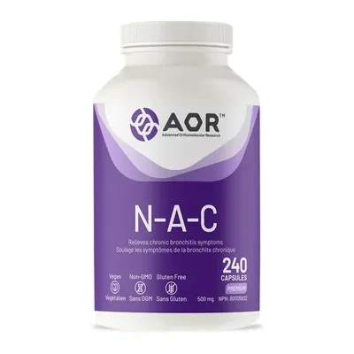 NAC 500mg (N-Acetyl L-Cysteine) (240 VeggieCaps) AOR