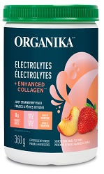 Electrolytes + Enhanced Collagen - Juicy Strawberry Peach (360g) - Organika