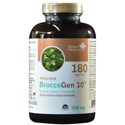 Newco Naturals BroccoGen 10 Antioxidant 180 Veggie Caps label