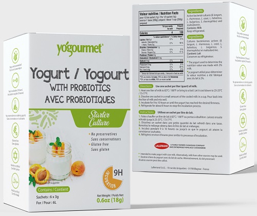 Yogurt Starter with Probiotic - Yogourmet (6 x3g sachets)