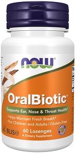 OralBiotic - 60 Lozenges Probiotic NOW