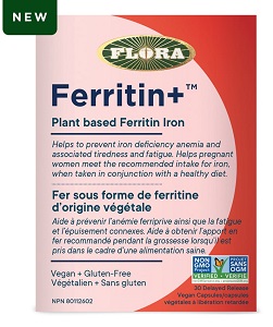 Ferritin+ 30caps Flora Plant-Based Ferritin Iron