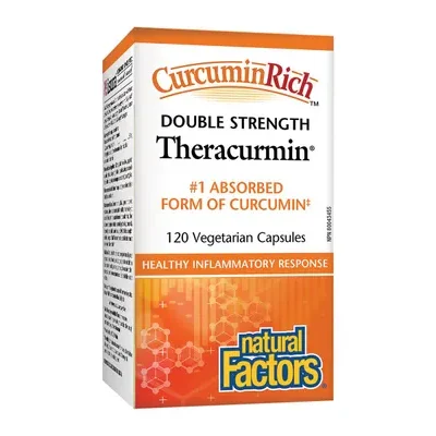 Natural Factors CurcuminRich Theracurmin Double Strength 120 Veggie Caps label