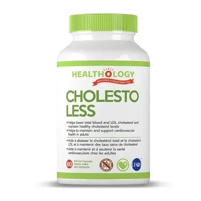 Healthology Cholesto-Less 60 Softgels label