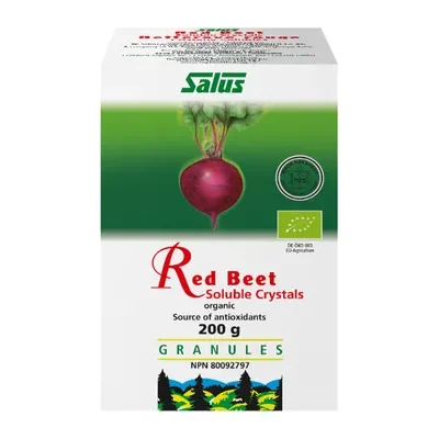 Salus Organic Red Beet Crystals 200g label