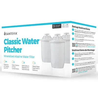 Santevia Alkaline Pitcher Filters Classic 3 Pieces LABEL